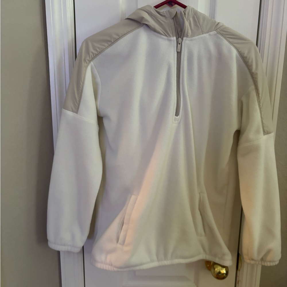 All in Motion White and Tan Fleece Hoodie. Like new.